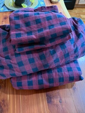 Wrangler 4 piece buffalo flannel king size sheet set